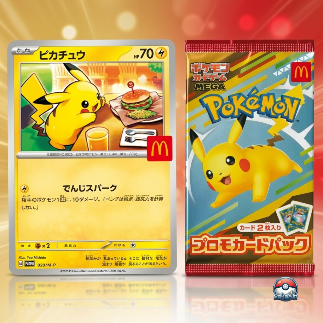 mcdonalds pokemon cards 2025 japan Pikachu 020/M-P Promo McDonald's Encased in a durable Serenity:Rainbow foil - Signed (no doodle) 2021 Pokemon Celebrations Classic one piece op