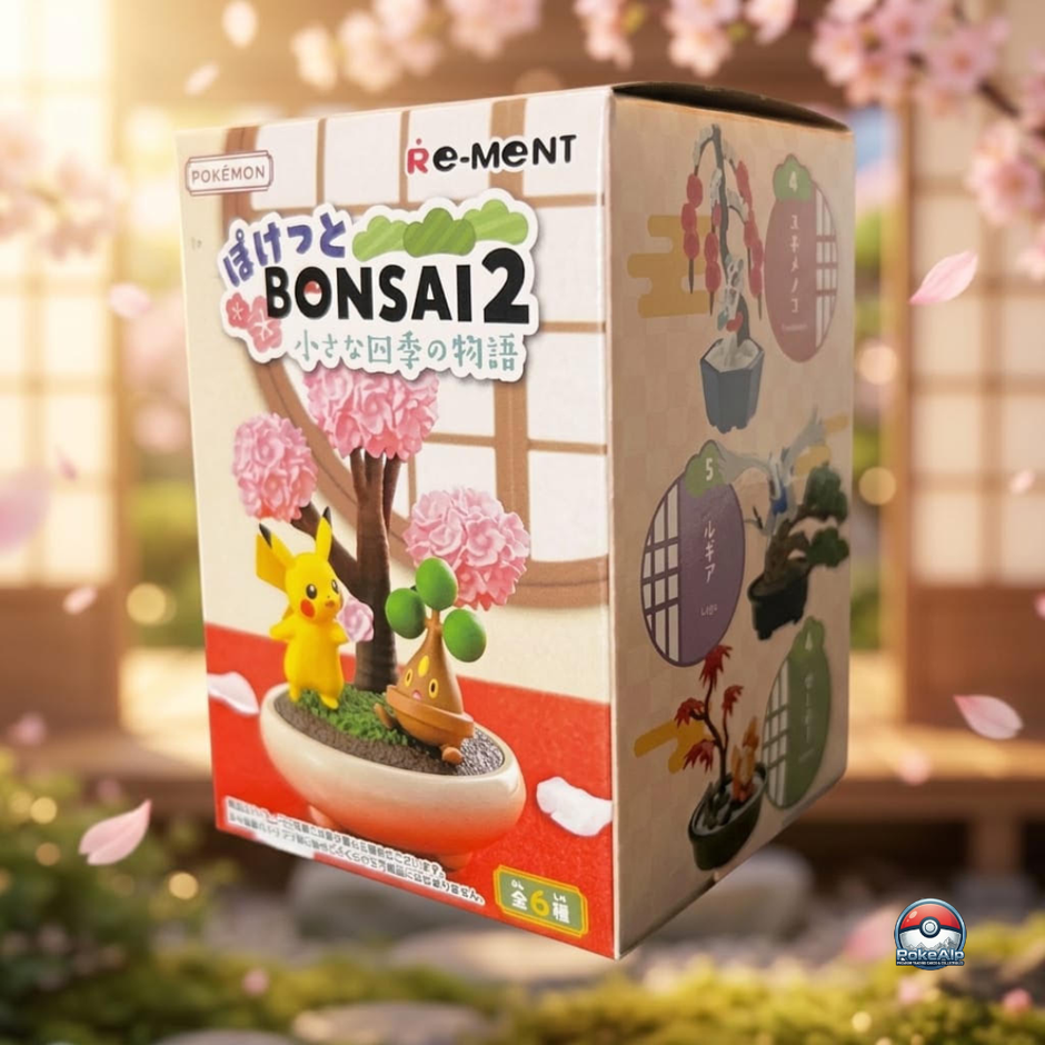 Pokémon Pocket Bonsai 2 Re-Ment Blind Box (1 figurine aléatoire ou set complet)