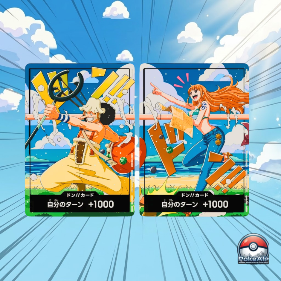 One Piece World Unification Commemorative DON!! Card | Usopp & Nami Set | 2 Cards | Japanese Edition