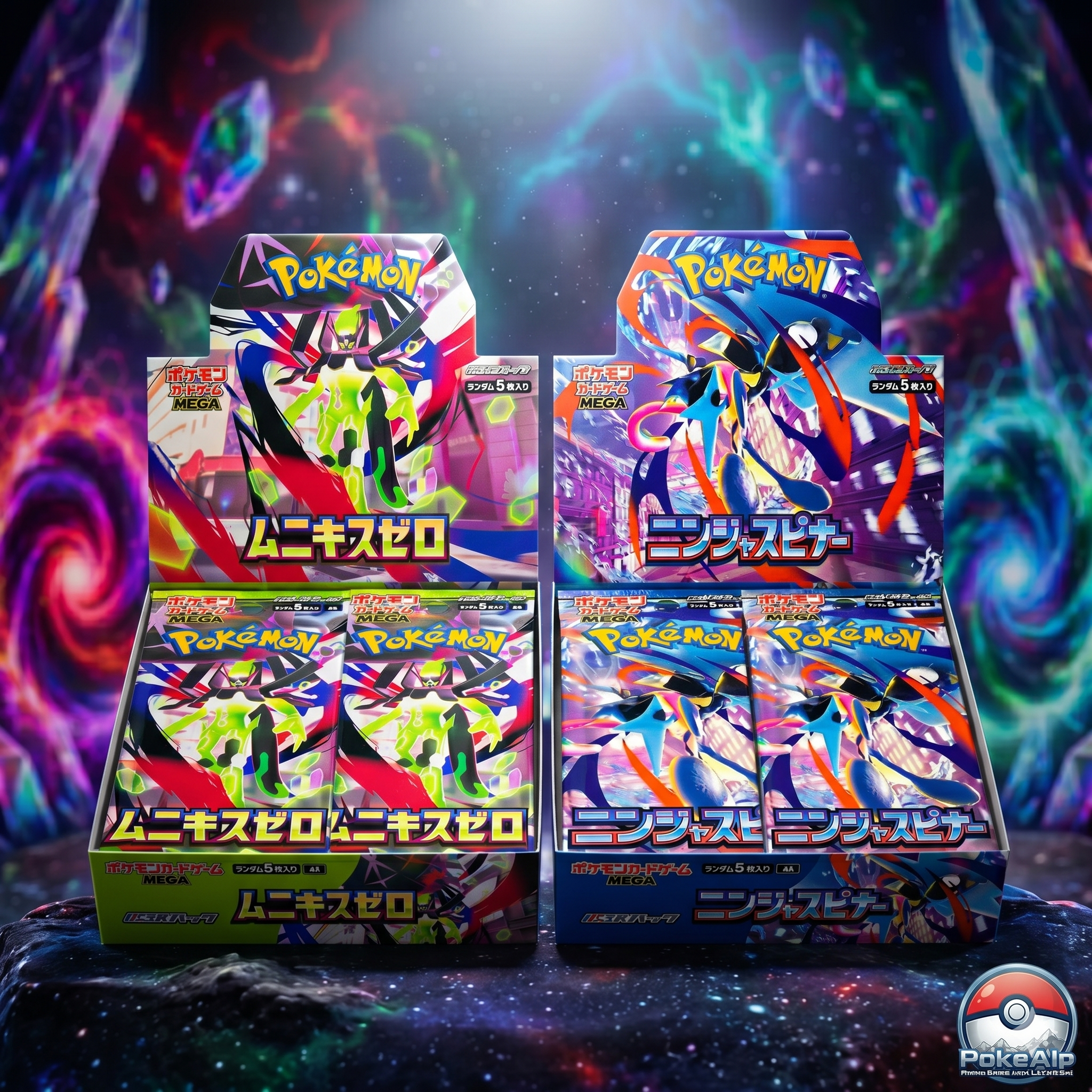 Pokémon Pack Duo – Munikis Zero + Ninja Spinner | 2 Display Japonais