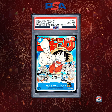 Monkey D. Luffy P-033 | Promo Weekly Shonen Jump 2023 | PSA 10 Gem Mint | Édition Japonaise