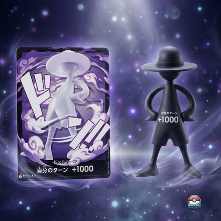 One Piece LUFFY DON!! Karten-Figuren-Set | Holografische DON!!-Karte | Japanische Ausgabe