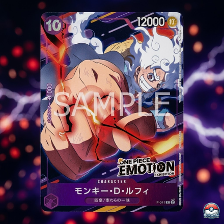 One Piece Monkey D. Luffy Promo P-041 „ONE PIECE EMOTION EXHIBITION“ | Japanische Ausgabe – Versiegelt